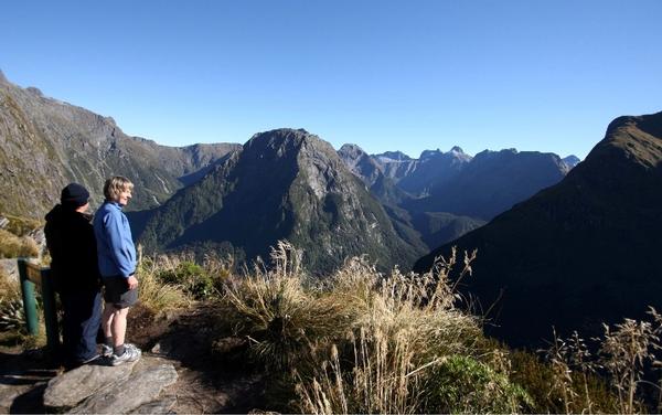 Top of the Mackinnon Pass on the Routeburn Track.